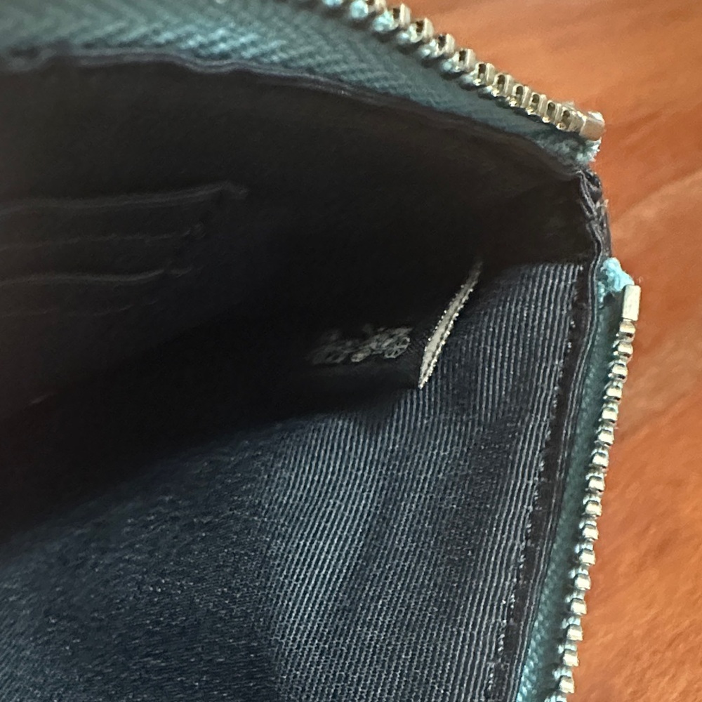 Coach Metallic Blue Wristlet - Picture 6 of 8